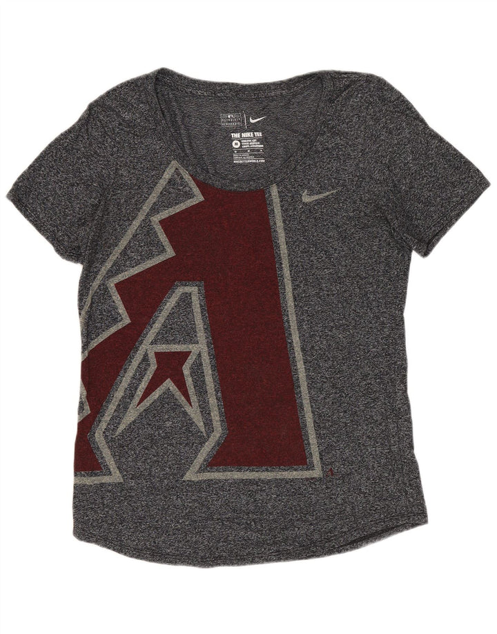 NIKE Womens Arizona Diamondbacks Graphic T-Shirt Top UK 12 Medium Grey