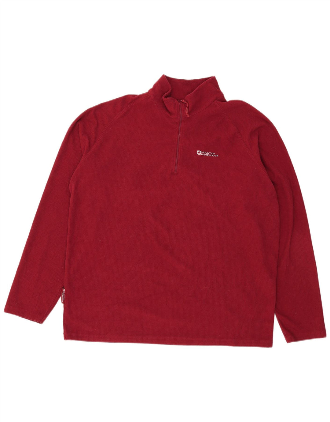 Mountain Warehouse Mens Zip Neck Fleece Jumper XL Burgundy Polyester