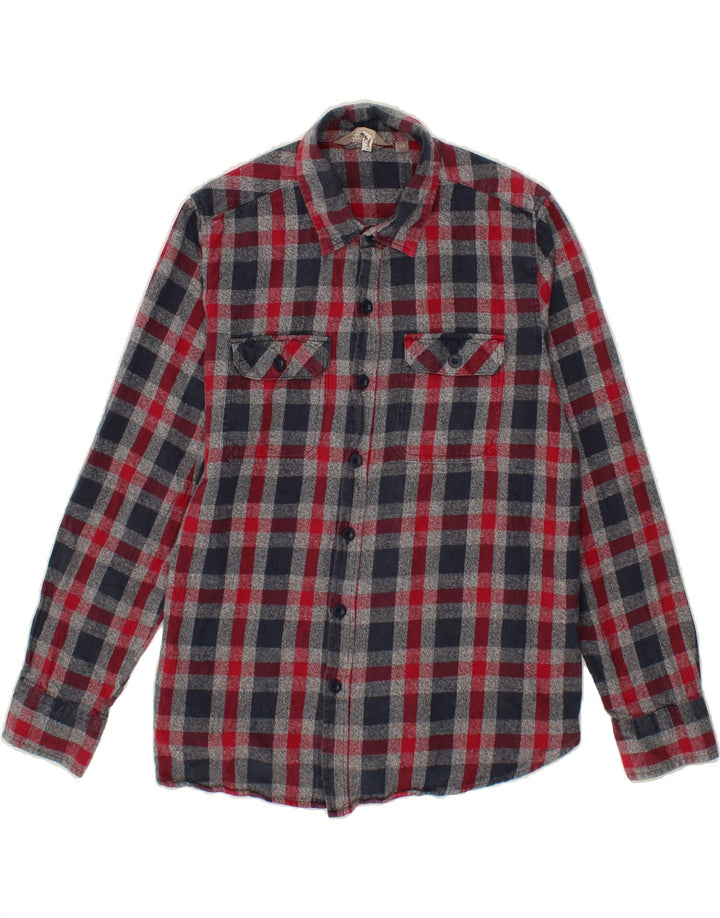 MOUNTAIN WAREHOUSE Mens Flannel Shirt Large Navy Blue Check Cotton Vintage Mountain Warehouse and Second-Hand Mountain Warehouse from Messina Hembry 