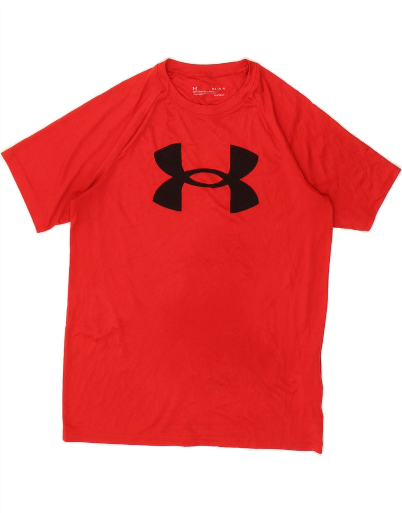 UNDER ARMOUR Boys Heat Gear Graphic T-Shirt Top 11-12 Years Large Red | Vintage Under Armour | Thrift | Second-Hand Under Armour | Used Clothing | Messina Hembry 