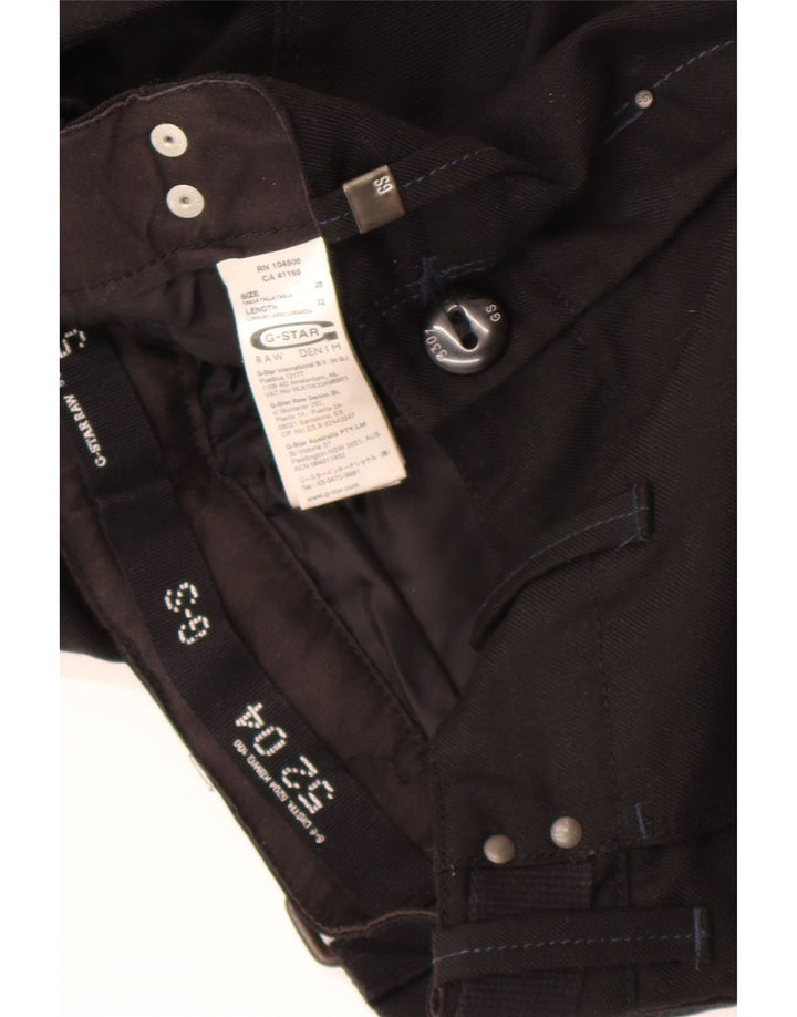 G-Star Womens Straight Chino Trousers W26 L28 Black Wool