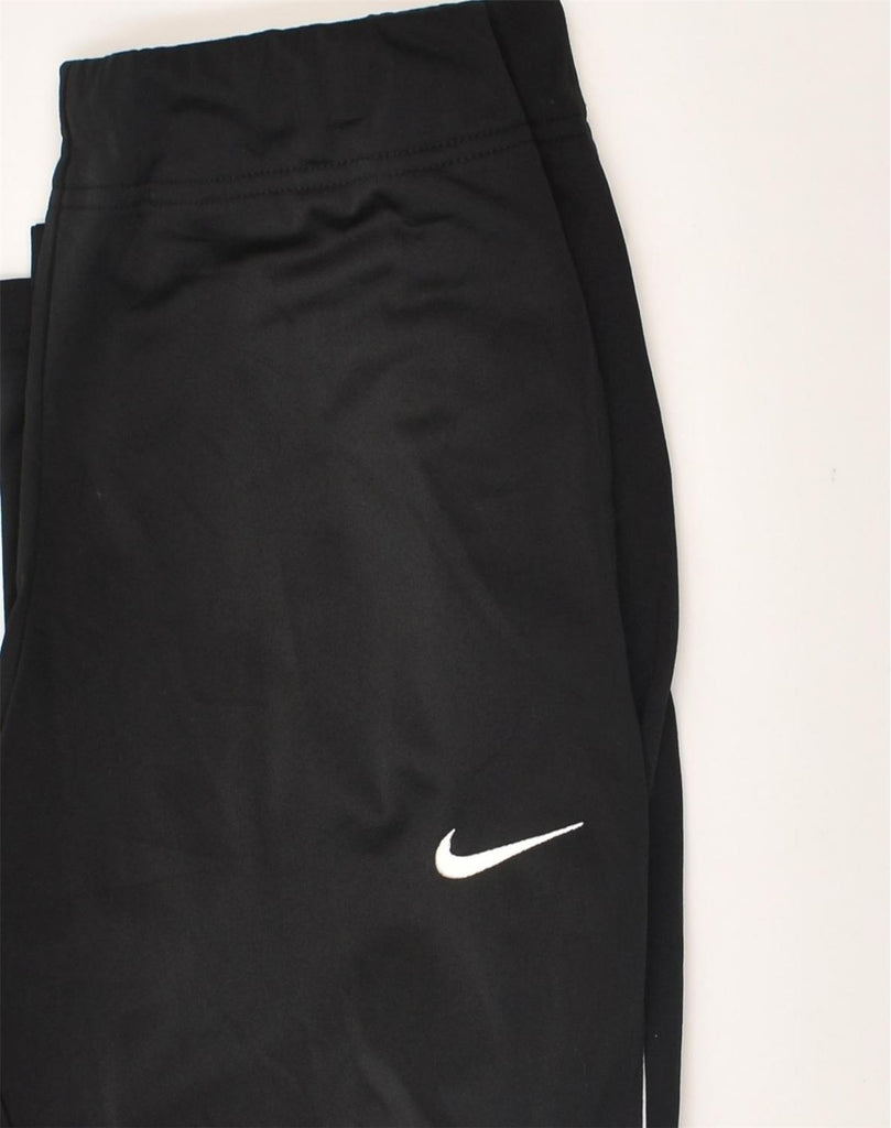 NIKE Womens Tracksuit Trousers UK 10 Small Black Polyester | Vintage Nike | Thrift | Second-Hand Nike | Used Clothing | Messina Hembry 