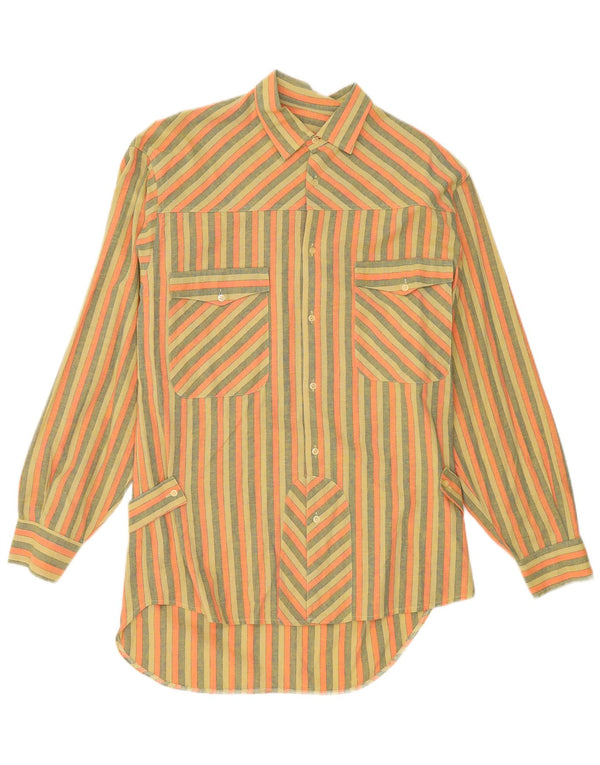 Vintage Womens Oversized Shirt Dress UK 10 Small Multicoloured Striped