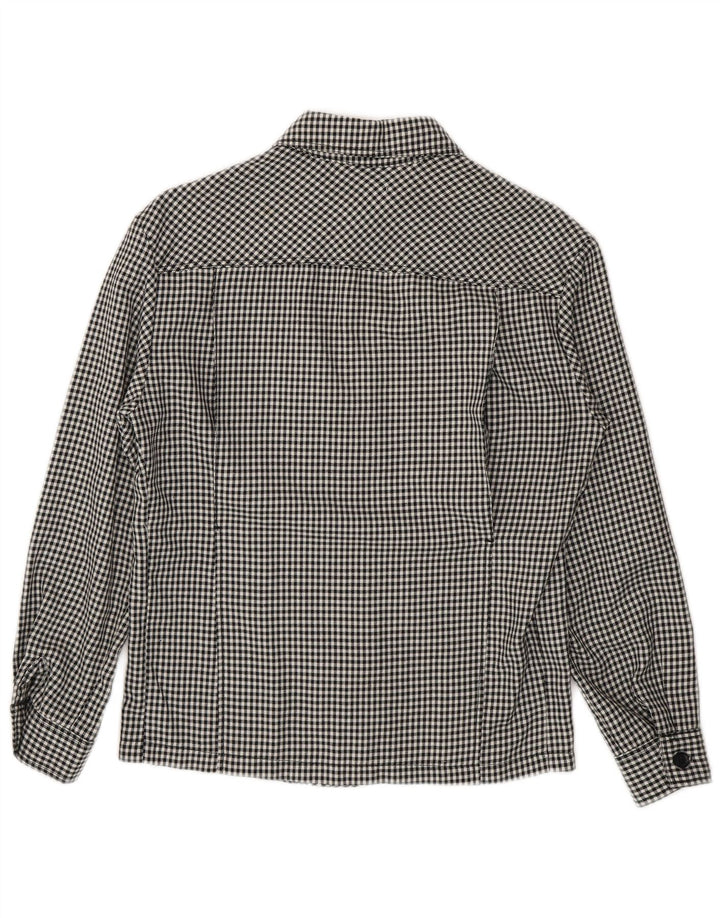 Vintage Mens Shirt Small Navy Blue Gingham