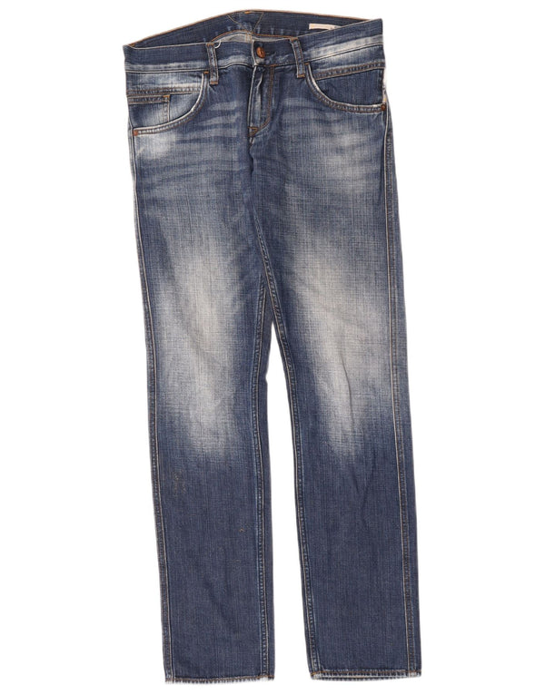 Meltin' Pot Mens Boyfriend Fit Straight Jeans W32 L31 Blue Cotton