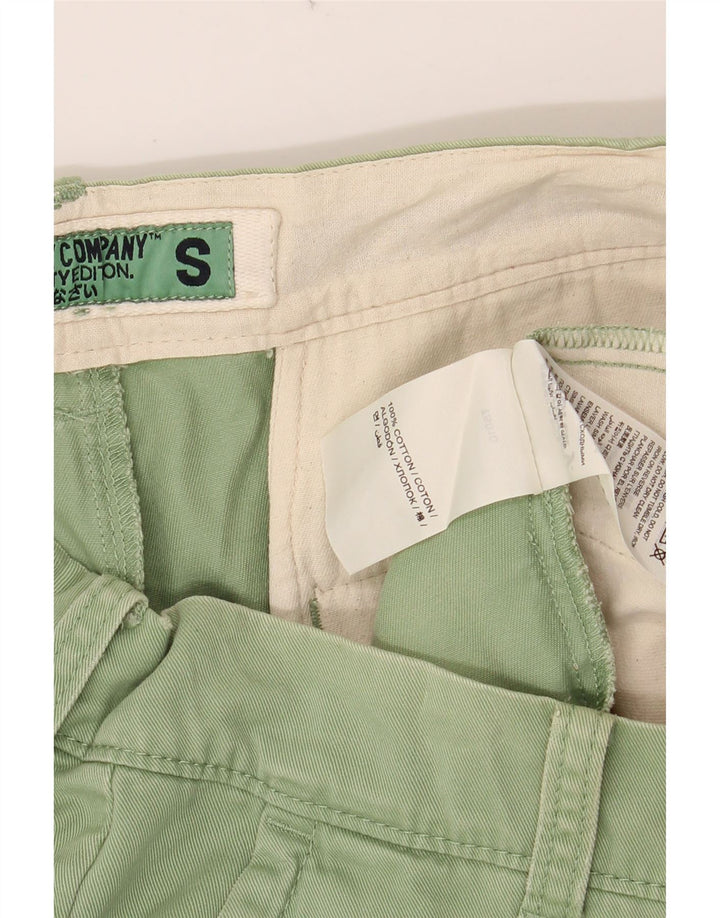 SUPERDRY Mens Chino Shorts Small W32 Green Cotton