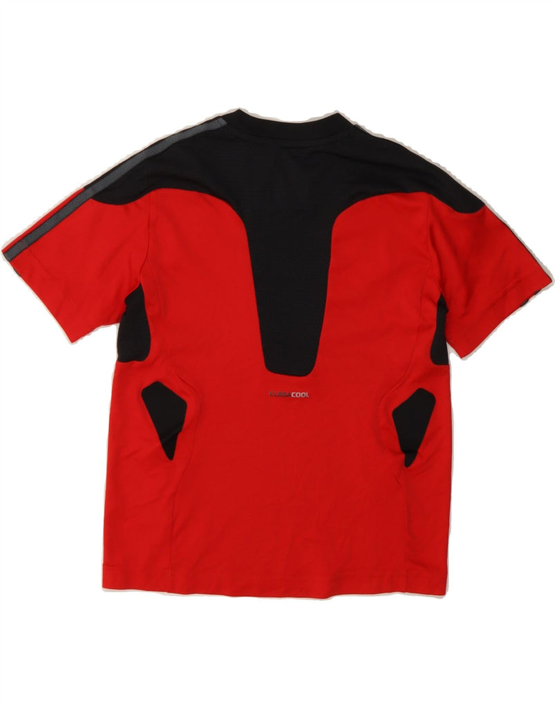 ADIDAS Boys Climacool T-Shirt Top 7-8 Years Red Colourblock Vintage Adidas and Second-Hand Adidas from Messina Hembry 