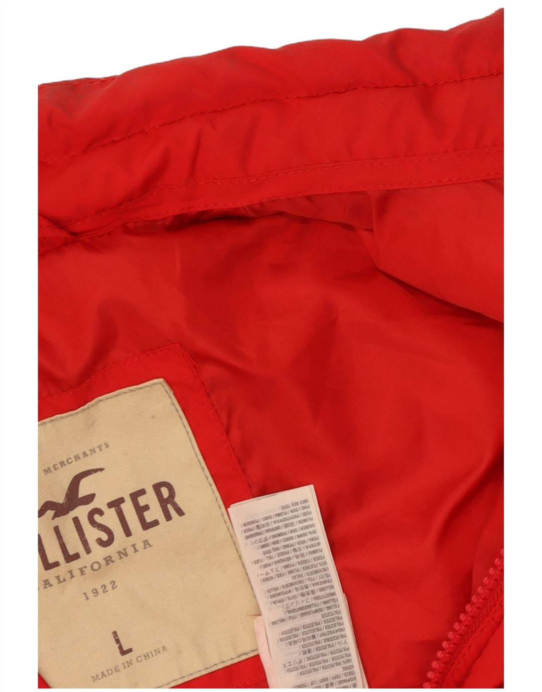 Hollister Mens Padded Gilet UK 40 Large Red Polyester