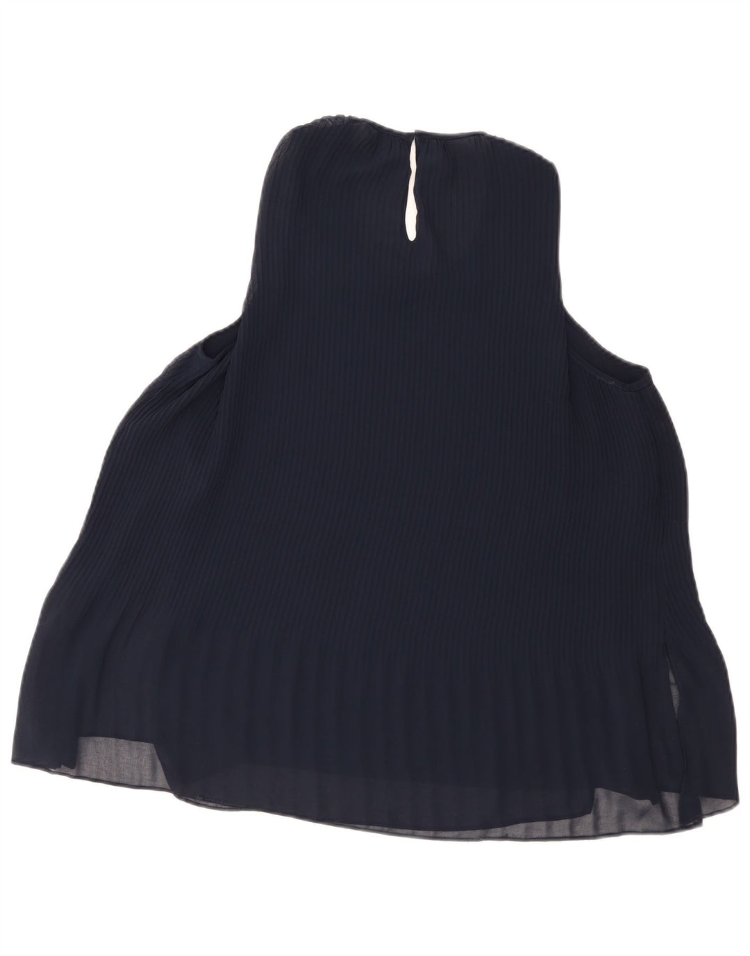 Zara Womens Sleeveless Blouse Top UK 10 Small Navy Blue