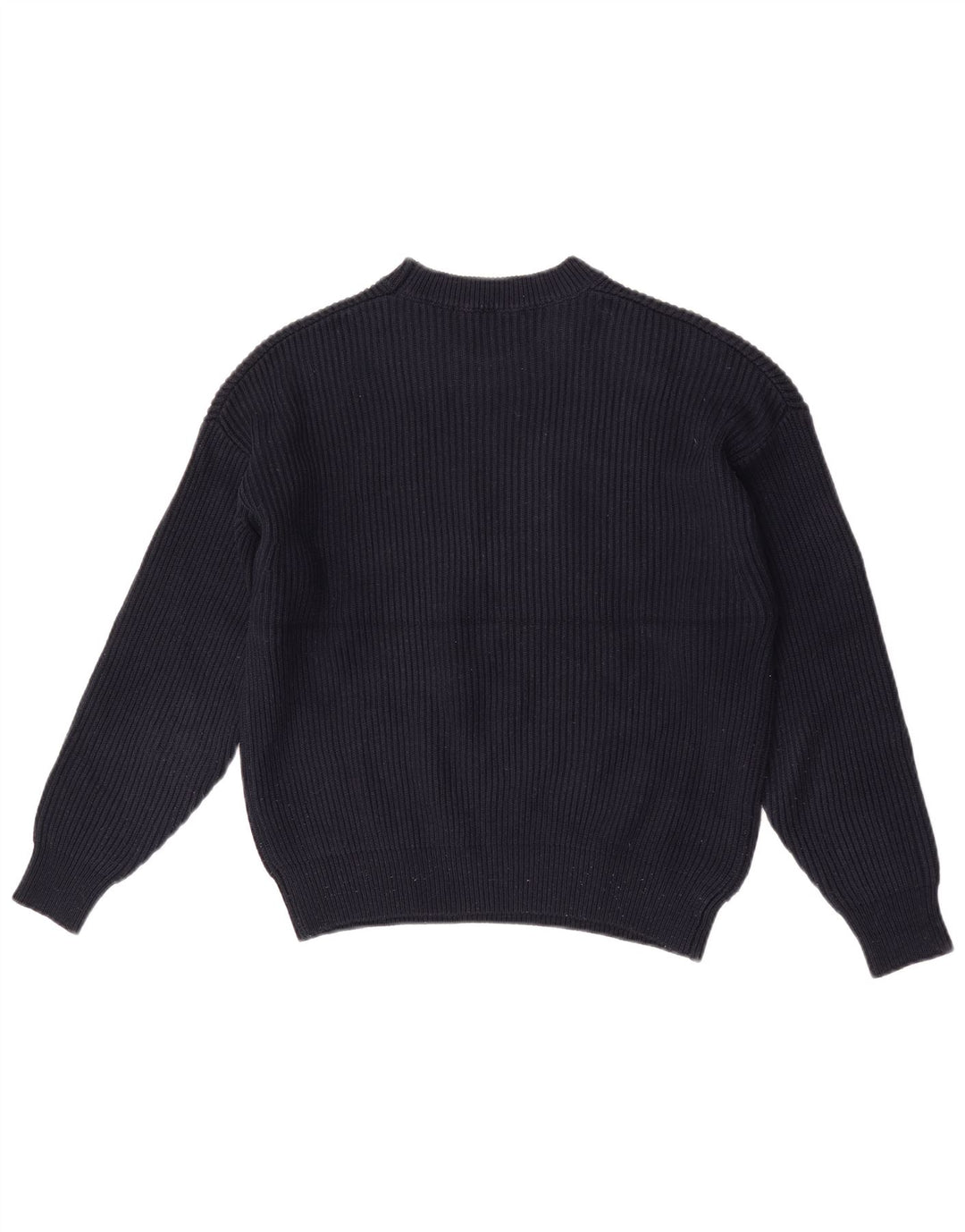 Zara Womens Oversized Crew Neck Jumper Sweater UK 6 XS Navy Blue Polyester