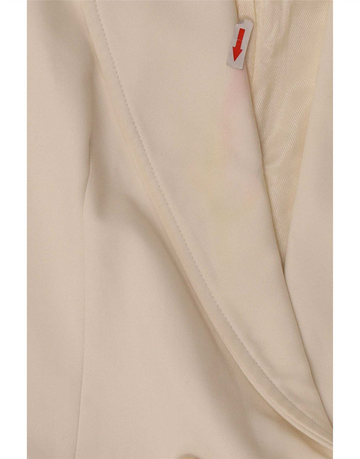 Zara Womens Sleeveless Double Breasted Blazer Jacket UK 12 Medium White