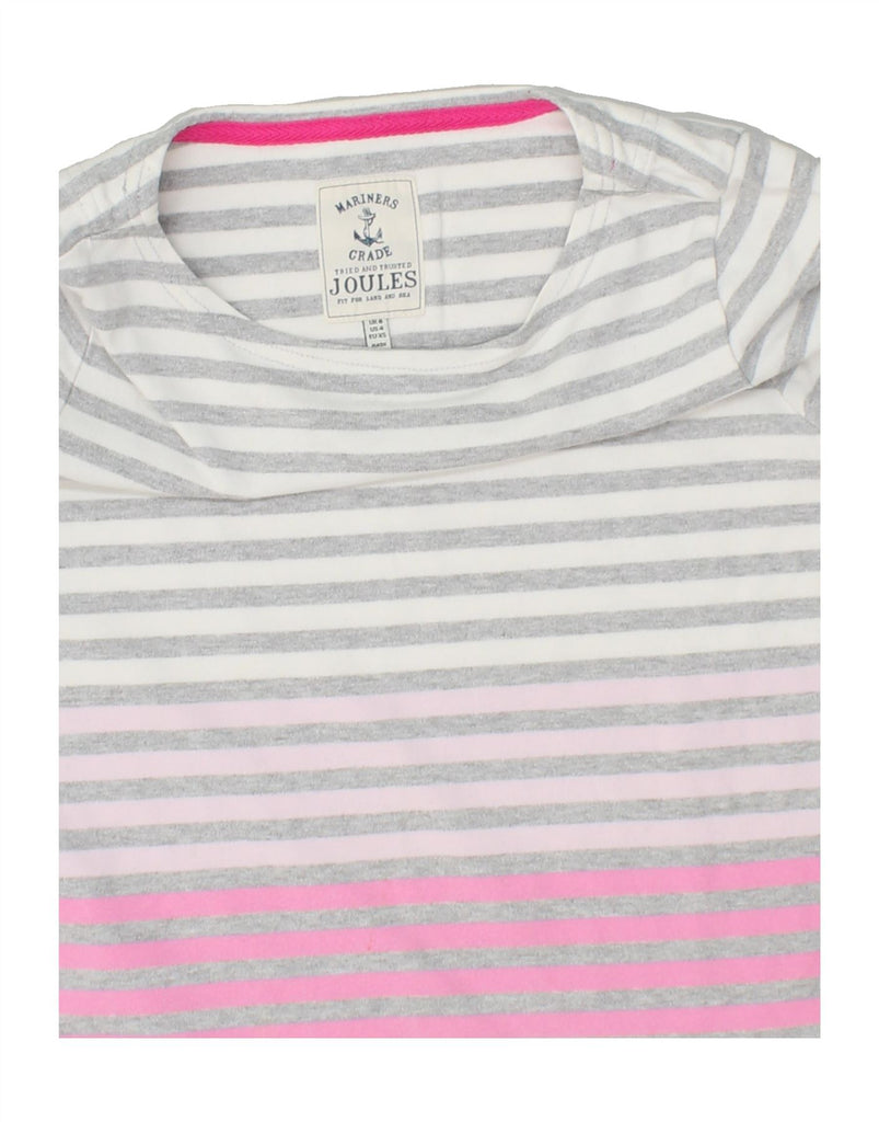 JOULES Womens Top Long Sleeve UK 8 Small  Pink Striped Cotton | Vintage Joules | Thrift | Second-Hand Joules | Used Clothing | Messina Hembry 