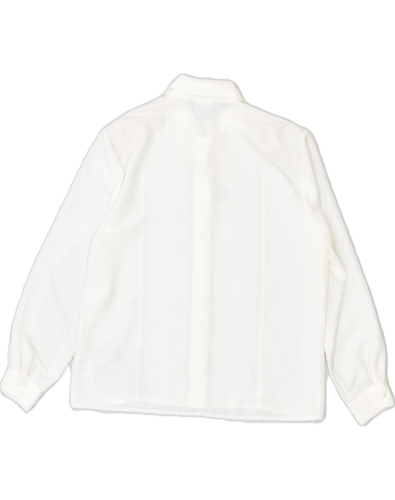 CANDA Womens Formal Shirt IT 38 Small White Polyester | Vintage Canda | Thrift | Second-Hand Canda | Used Clothing | Messina Hembry 