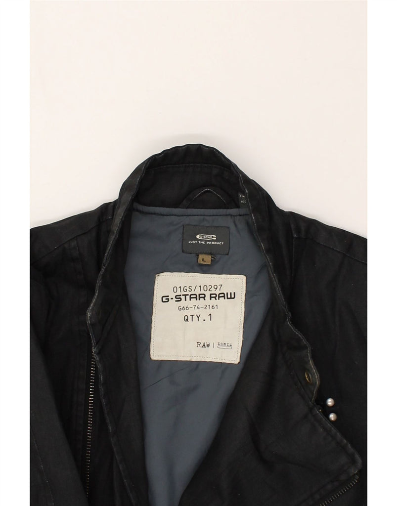 G-STAR Mens Wax Denim Jacket UK 40 Large Black Cotton | Vintage G-Star | Thrift | Second-Hand G-Star | Used Clothing | Messina Hembry 