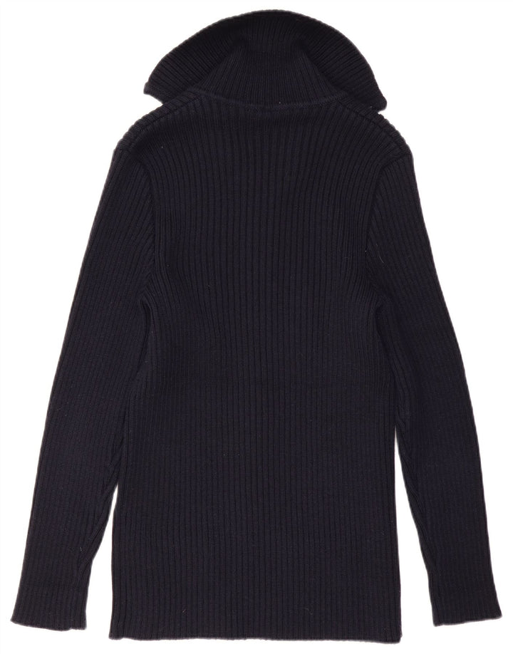 Skipper's Mens Zip Neck Jumper Sweater IT 54 XL Navy Blue Wool