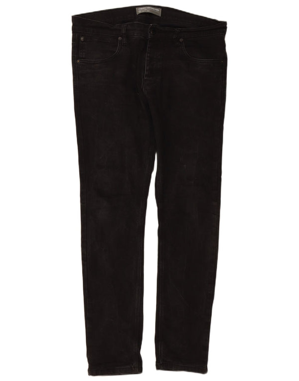 FRENCH CONNECTION Mens Slim Jeans W36 L32  Black Cotton