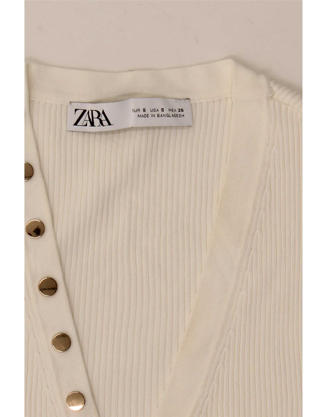Zara Womens Sleeveless Crop Top UK 10 Small White