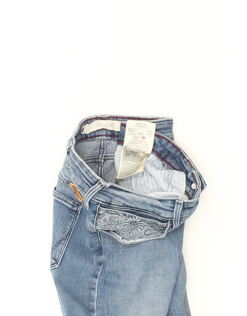 WRANGLER Womens Sara Narrow Straight Jeans  W28 L30 Blue Cotton Vintage Wrangler and Second-Hand Wrangler from Messina Hembry 