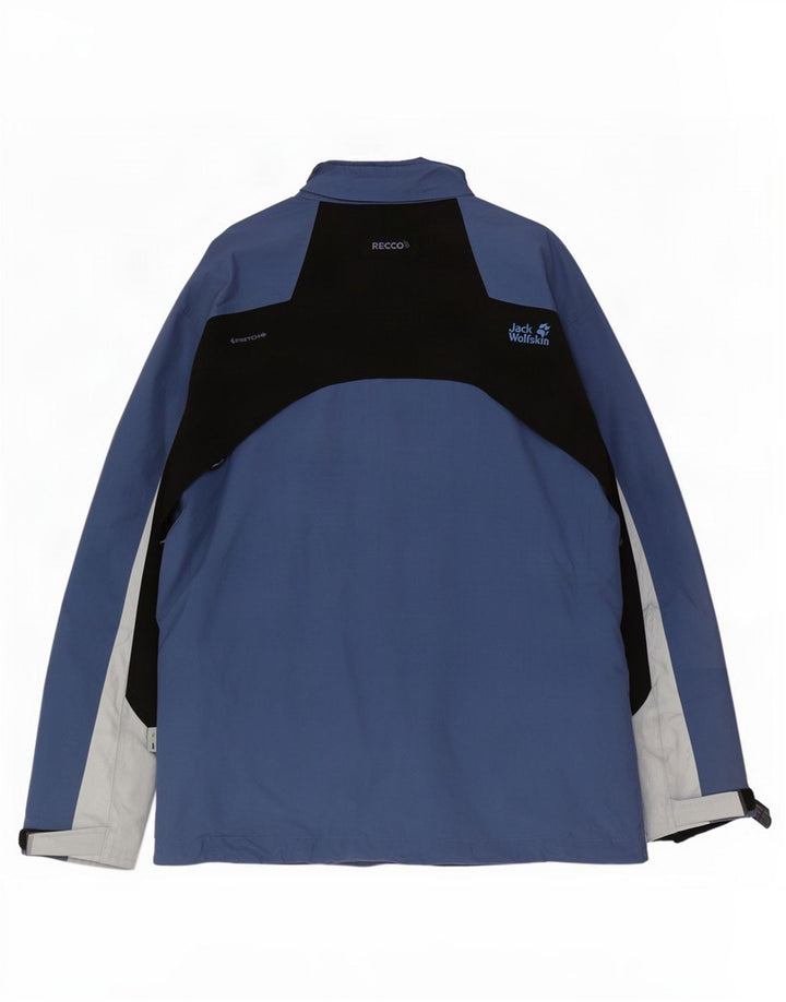 Jack Wolfskin Mens Ski Jacket UK 40/42 Large Blue Colourblock Polyamide