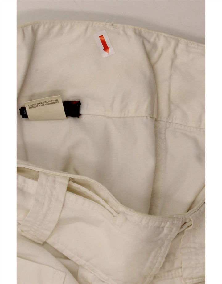 DIESEL Womens Loose Fit Chino Trousers W28 L31 White Cotton
