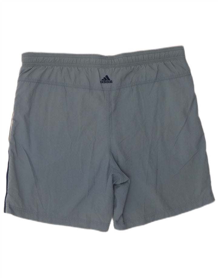 Adidas Mens Graphic Swimming Shorts Medium Blue Colourblock Polyamide