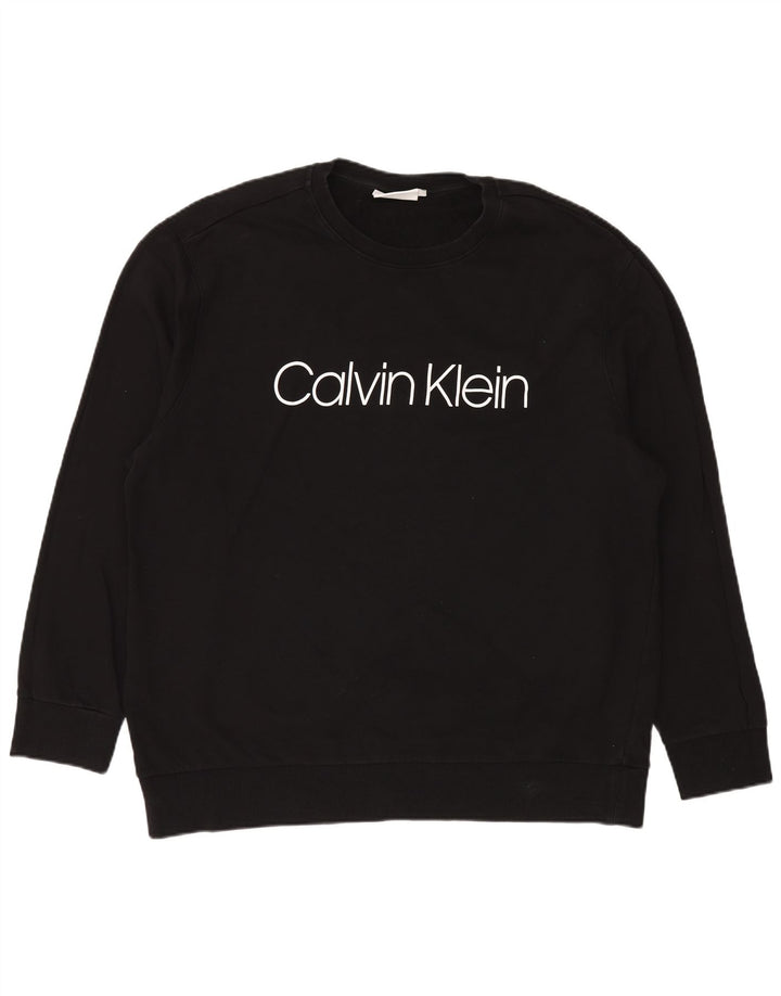 Calvin Klein Mens Graphic Sweatshirt Jumper 4XL Black Cotton