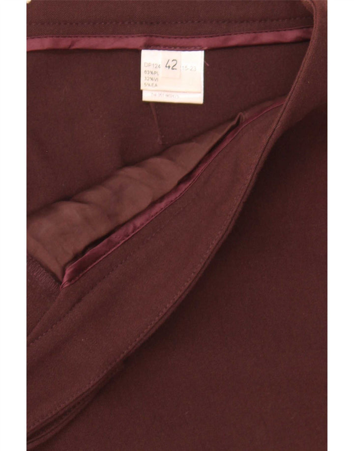Daniele Alessandrini Womens Slim Chino Trousers IT 42 Medium W32 L30 Maroon