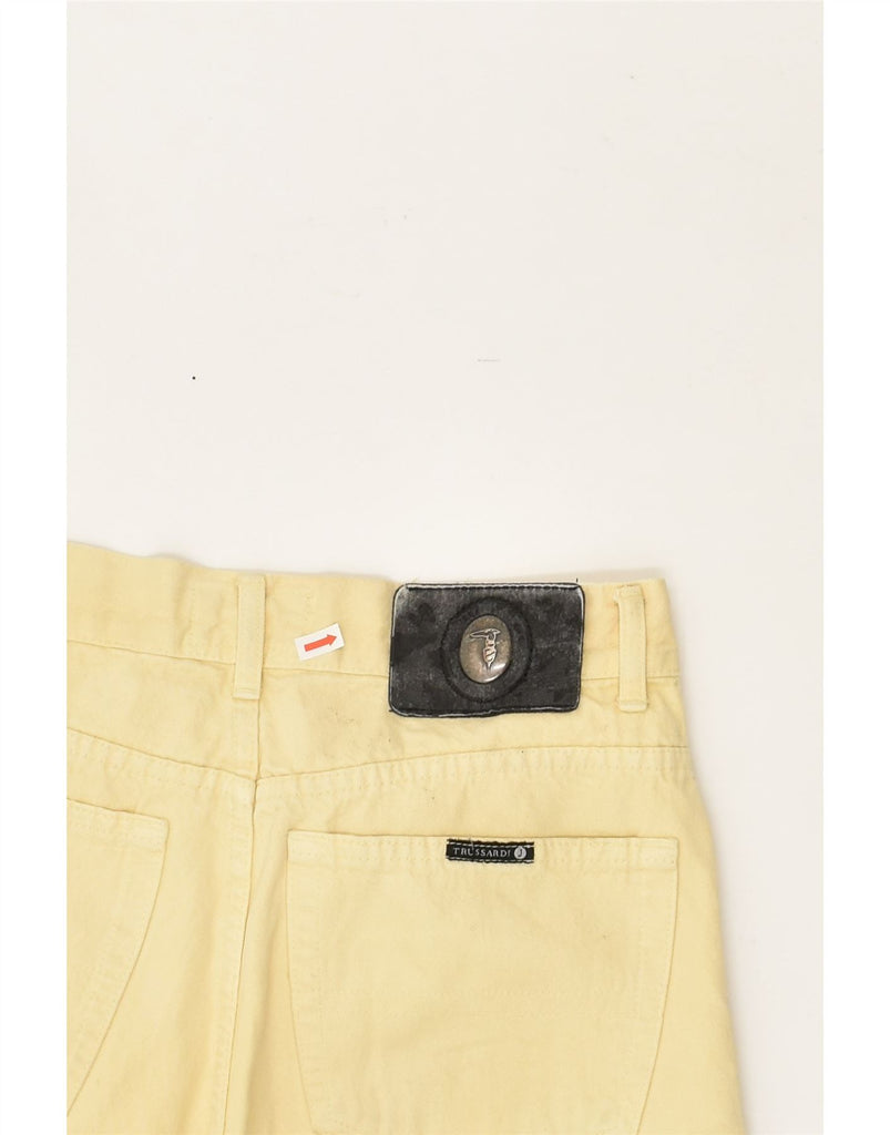 TRUSSARDI JEANS Mens Tapered Casual Trousers W32 L32  Yellow Cotton | Vintage Trussardi Jeans | Thrift | Second-Hand Trussardi Jeans | Used Clothing | Messina Hembry 