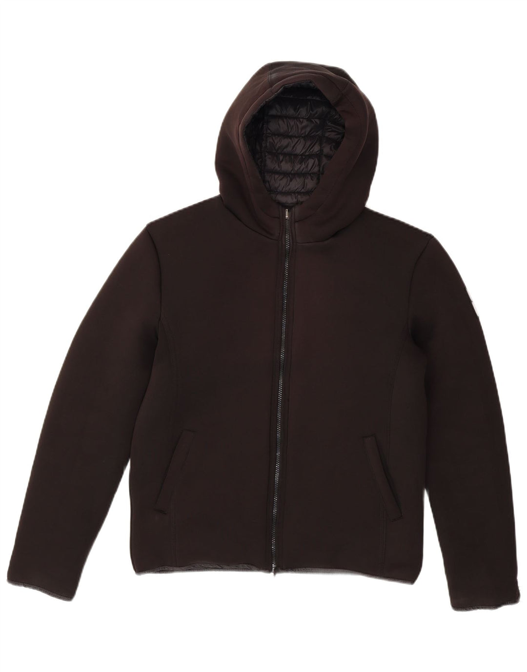 Bomboogie Mens Hooded Bomber Padded Jacket UK 36 Small Black Polyester
