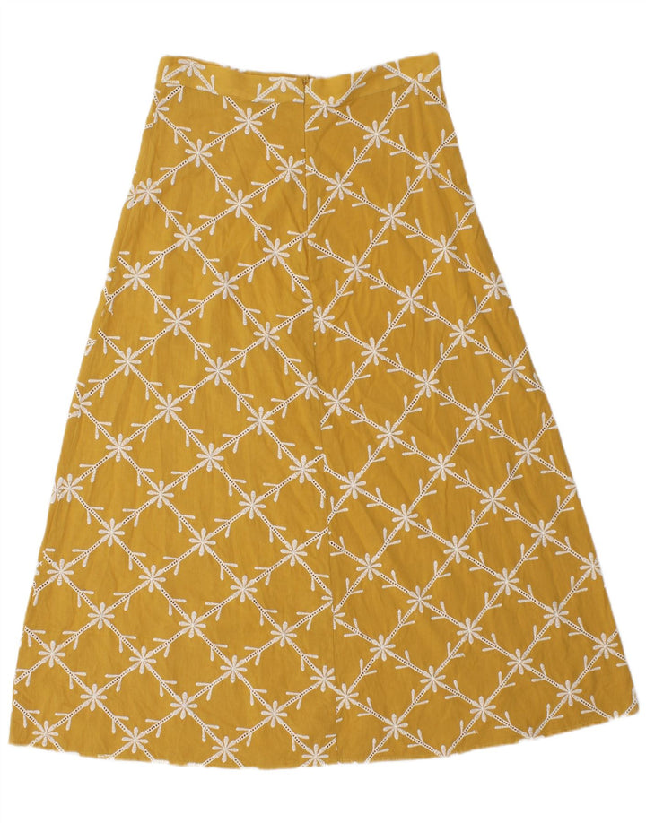 Zara Womens A-Line Skirt Medium W28  Yellow Floral