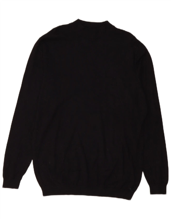 ZARA Mens Crew Neck Jumper Sweater Medium Black