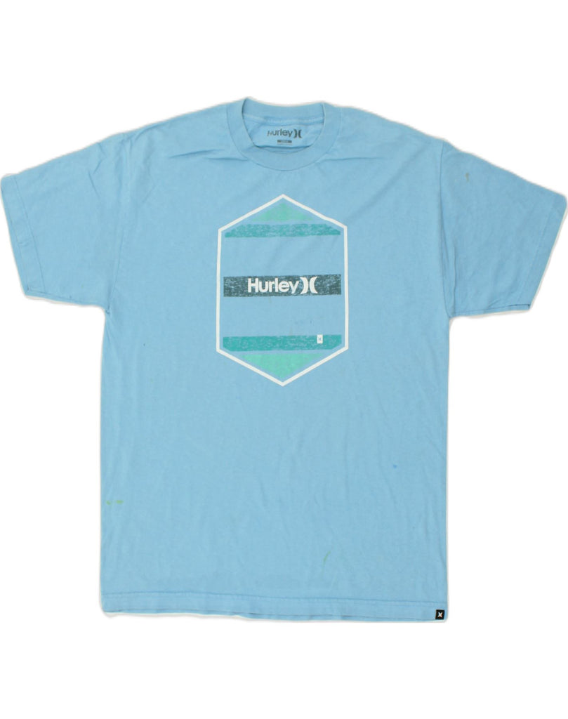 HURLEY Mens Graphic T-Shirt Top Large Blue Cotton | Vintage Hurley | Thrift | Second-Hand Hurley | Used Clothing | Messina Hembry 