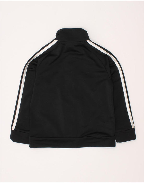 Adidas Boys Tracksuit Top Jacket 2-3 Years Black Polyester