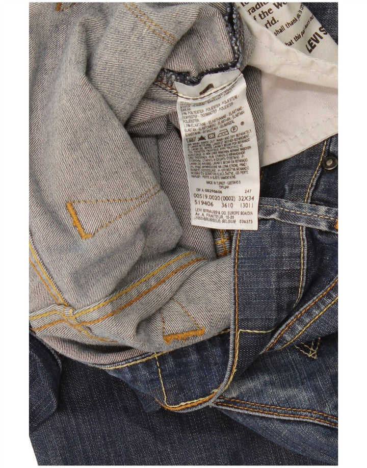 Levi's Womens 519 Slim Jeans W32 L34 Blue Cotton