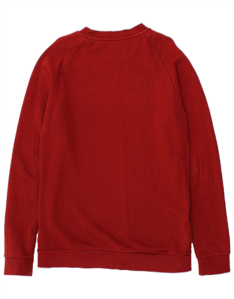 ADIDAS Mens Graphic Sweatshirt Jumper Small Maroon Cotton | Vintage Adidas | Thrift | Second-Hand Adidas | Used Clothing | Messina Hembry 
