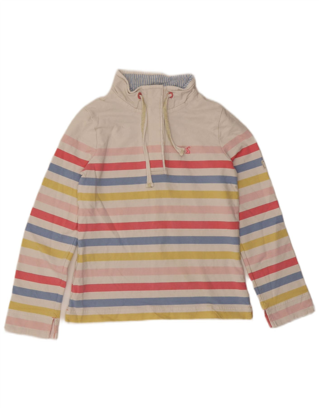 Joules Womens Sweatshirt Jumper UK 8 Small Multicoloured Striped Cotton