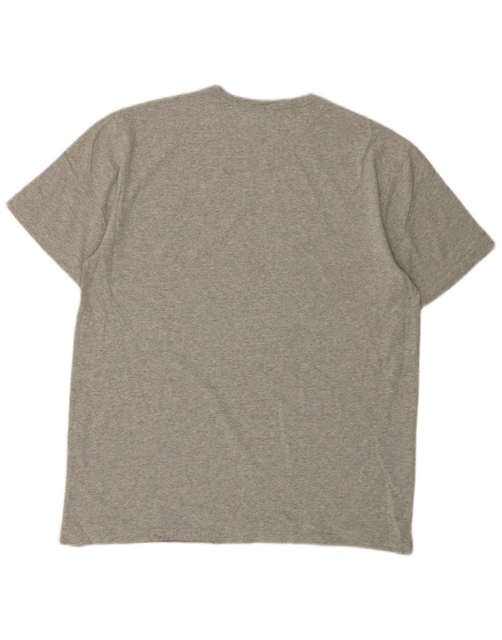 CHAMPION Mens Heritage T-Shirt Top Large Grey Flecked Cotton