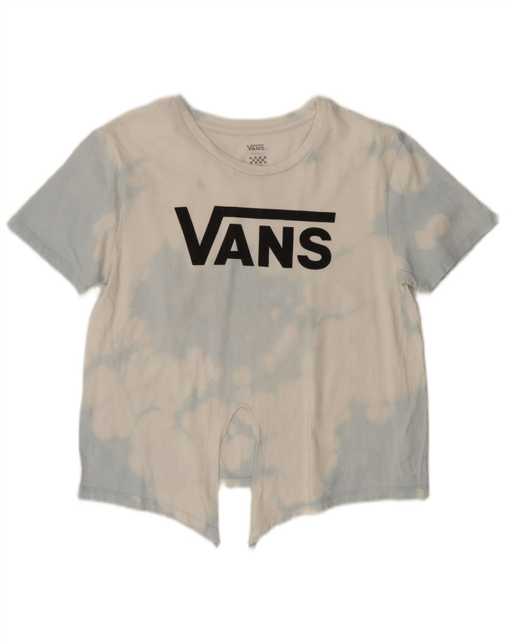 Vans Womens Graphic T-Shirt Top UK 10 Small White Tie Dye