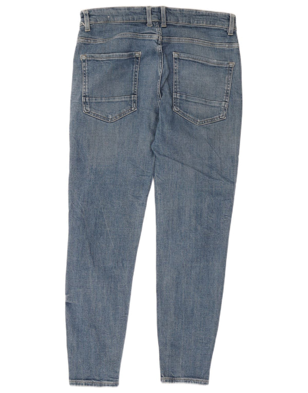Zara Mens Distressed Skinny Jeans EU 44 Large W34 L28 Blue