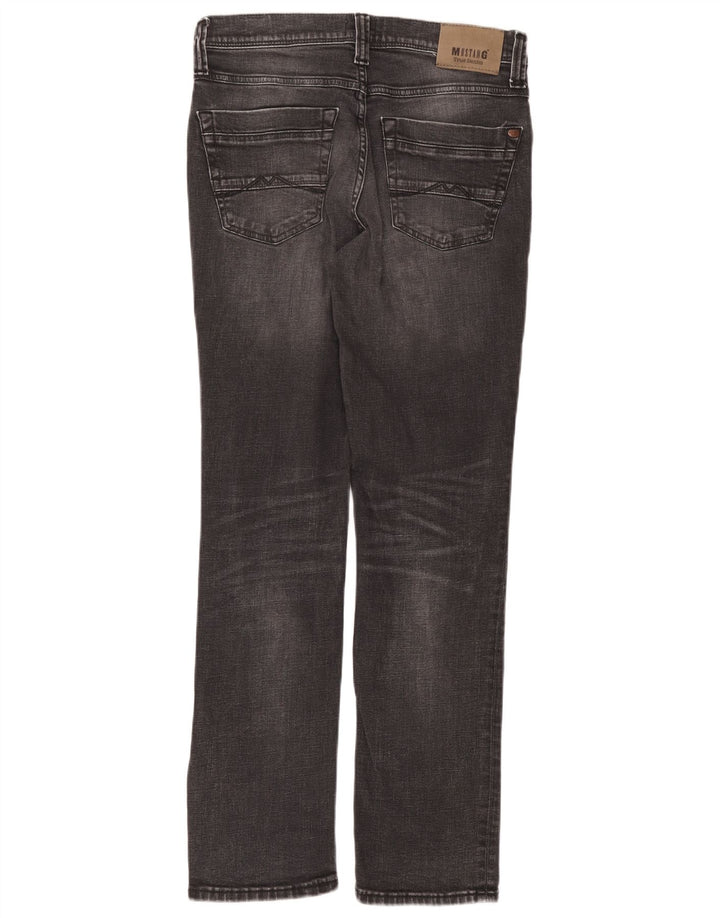 Mustang Mens Washington Straight Jeans W31 L32 Grey Cotton