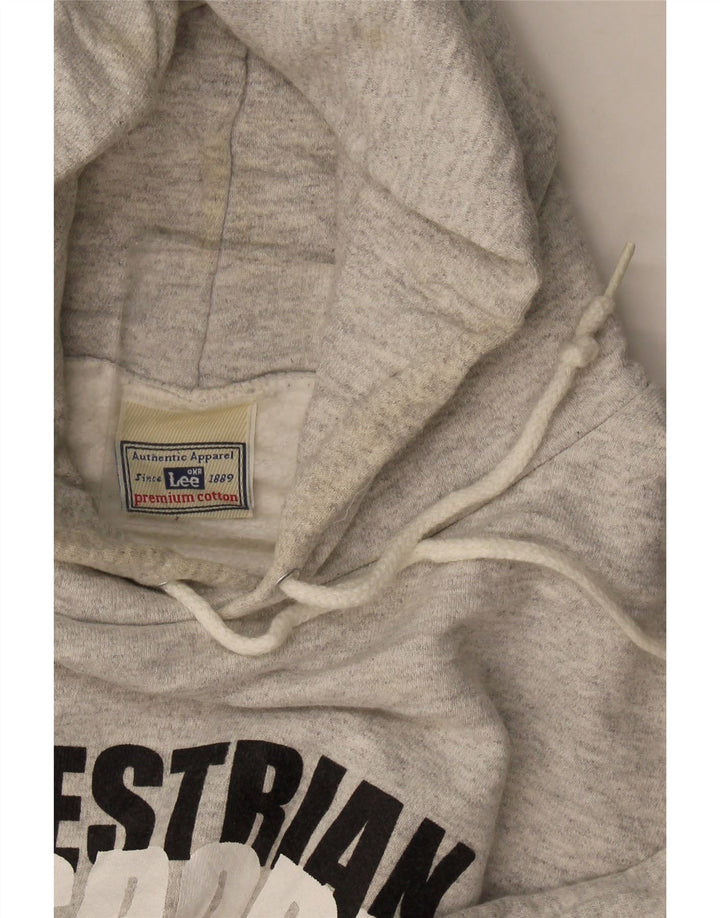 Lee Mens Graphic Hoodie Jumper Medium Grey
