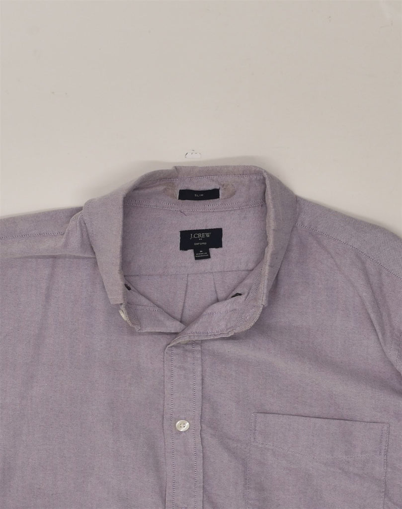 J. CREW Mens Slim Shirt Medium Grey Cotton | Vintage J. Crew | Thrift | Second-Hand J. Crew | Used Clothing | Messina Hembry 