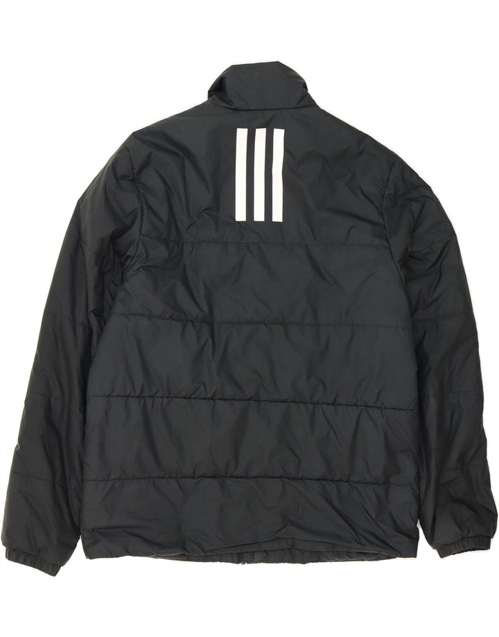 ADIDAS Mens Padded Jacket UK 40 Large Black Polyester Vintage Adidas and Second-Hand Adidas from Messina Hembry 