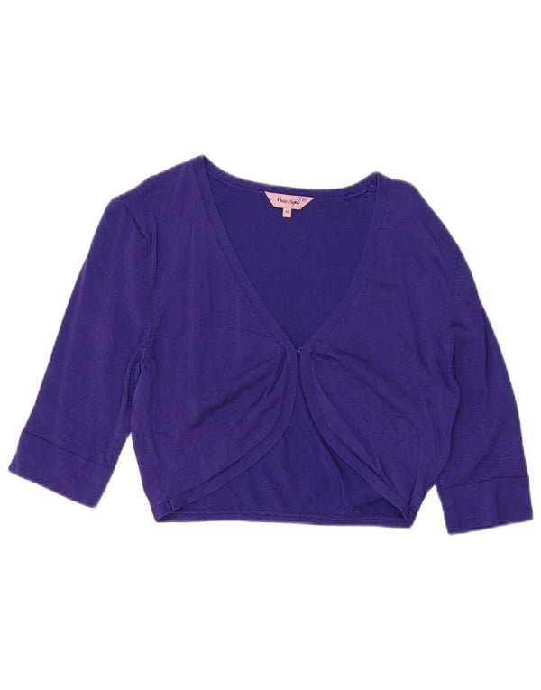 Phase Eight Womens Short Sleeve Bolero Jumper UK 12 Medium Purple Viscose