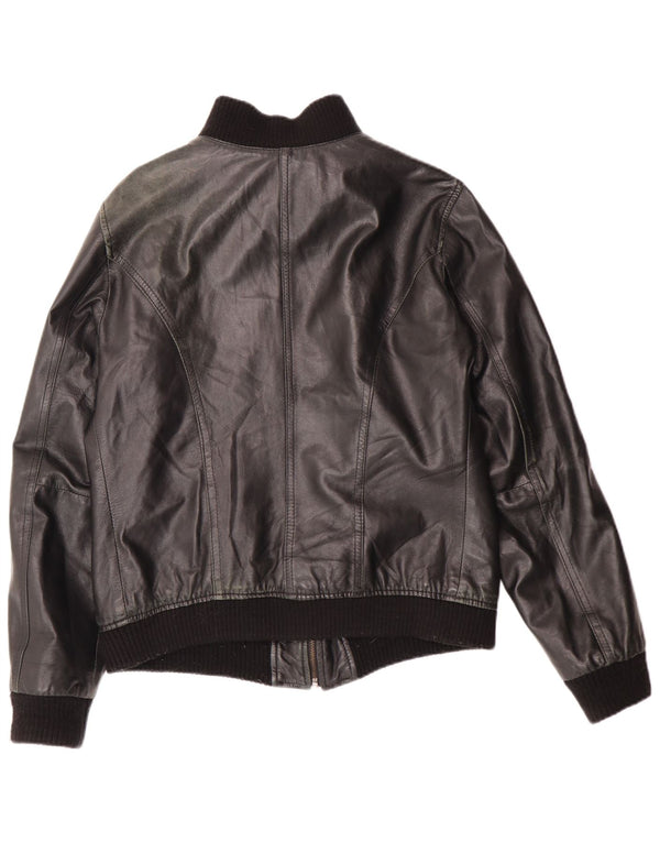 Talenti Womens Leather Jacket UK 14 Large Black