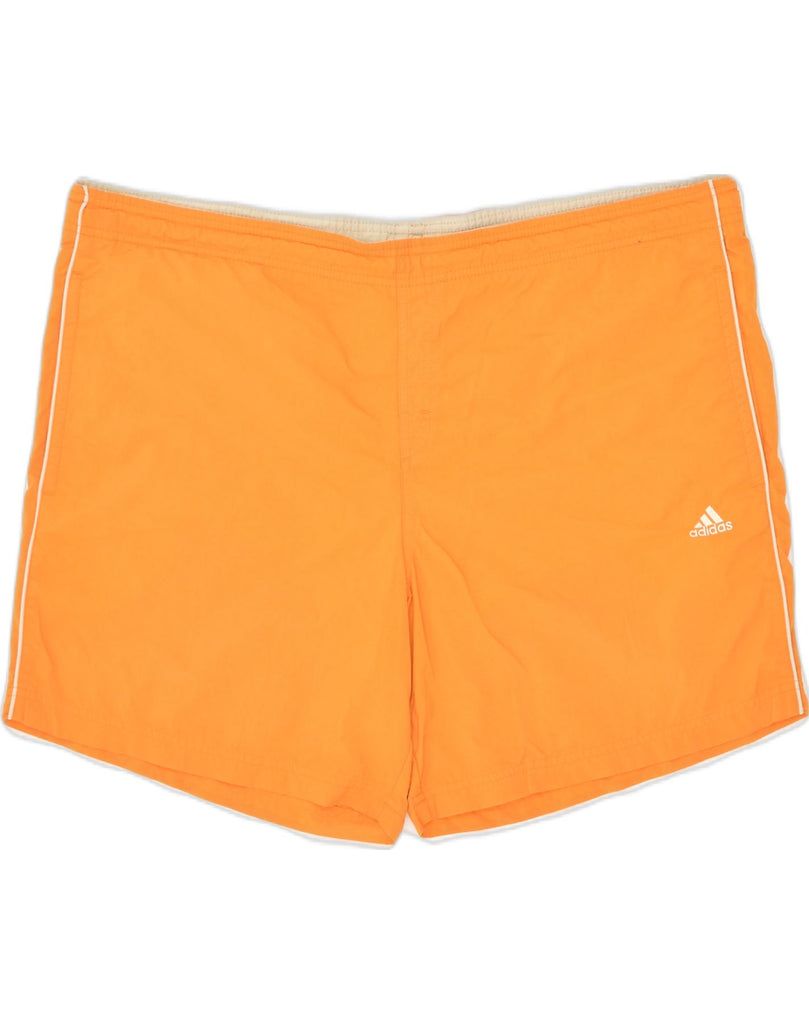 ADIDAS Mens Sport Shorts XL Orange Polyester | Vintage Adidas | Thrift | Second-Hand Adidas | Used Clothing | Messina Hembry 