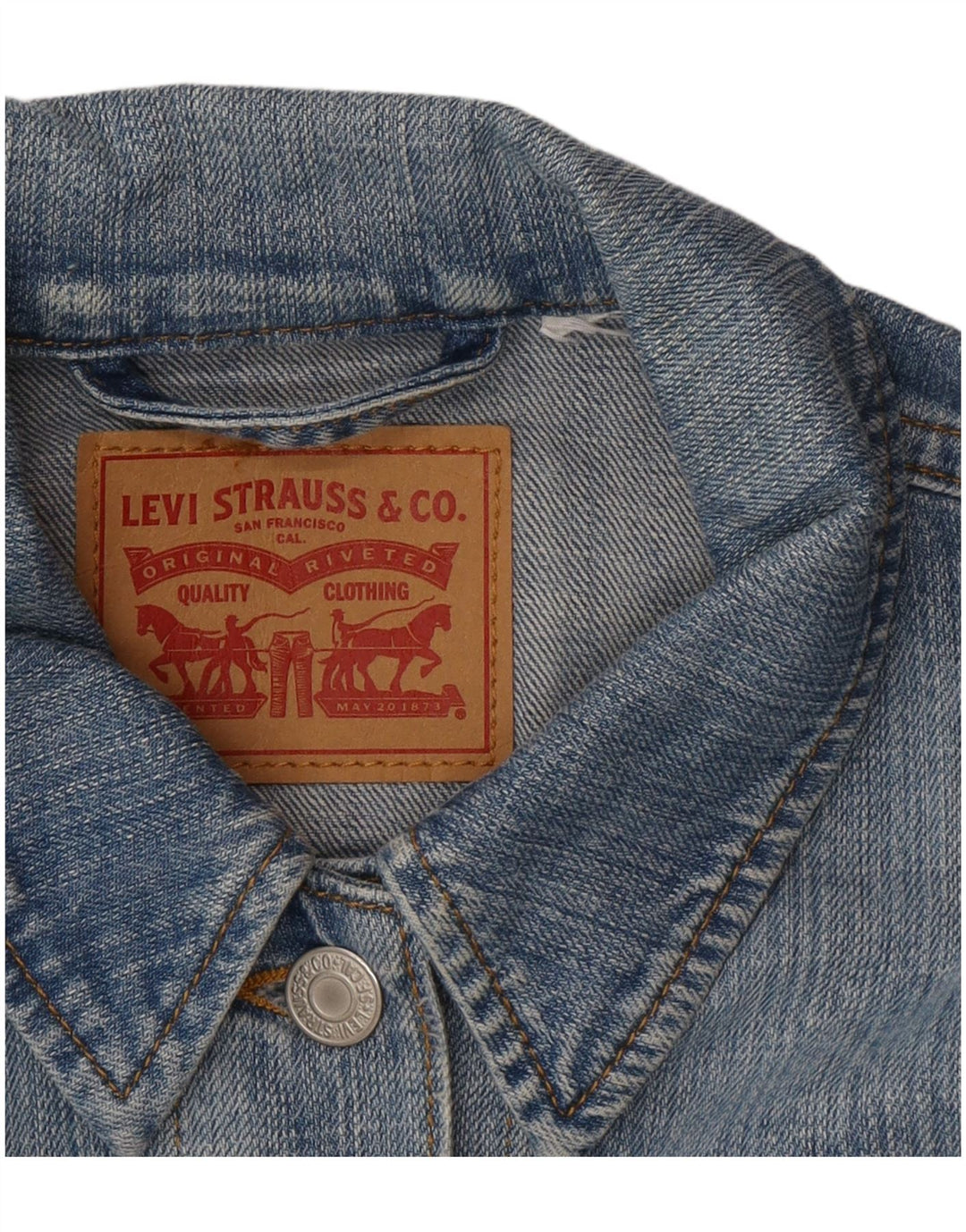 Levi's Womens Denim Jacket UK 10 Small Blue