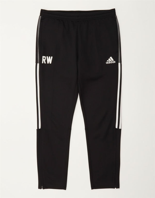 Adidas Mens Aeroready Graphic Tracksuit Trousers XL Black Polyester