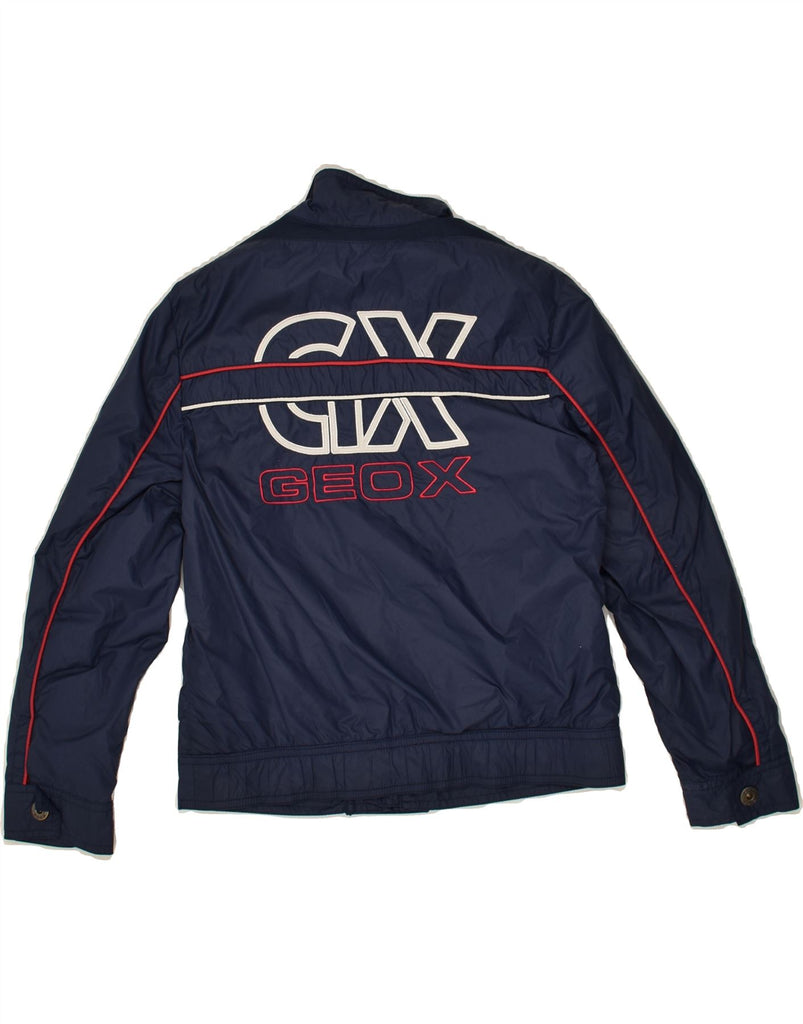 GEOX Boys Graphic Bomber Jacket 7-8 Years Navy Blue Polyester | Vintage Geox | Thrift | Second-Hand Geox | Used Clothing | Messina Hembry 