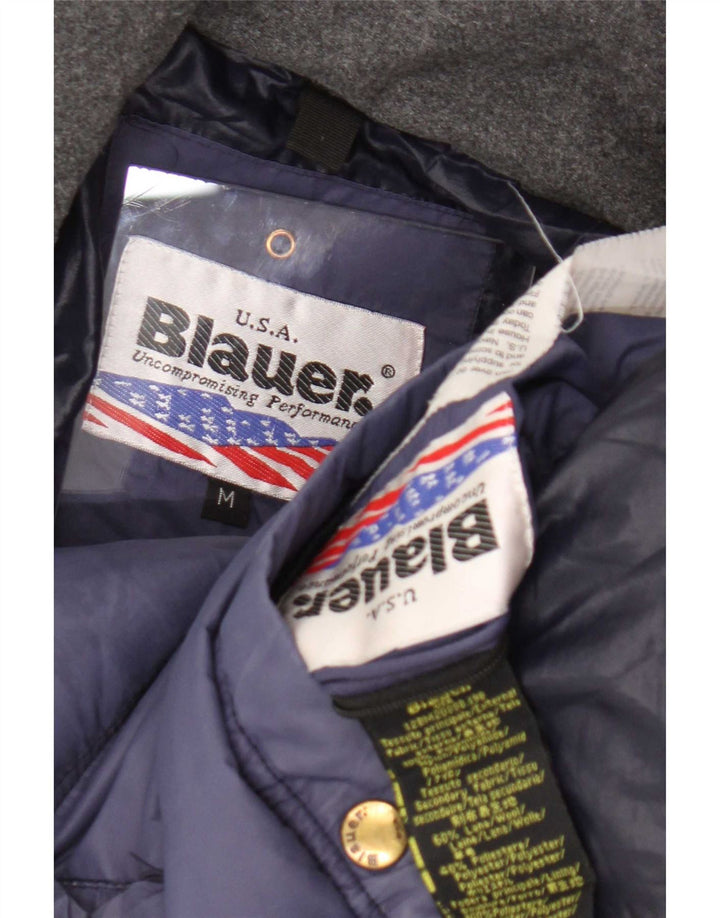 Blauer Mens Padded Jacket UK 38 Medium Navy Blue Polyamide